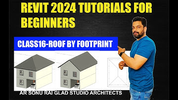 Revit Architecture 2024 tutorials for beginners II Roof by footprint (Class-16)