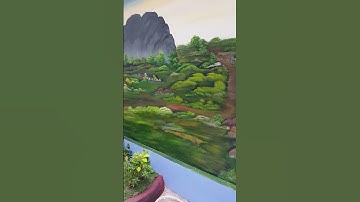 Thi công sân vườn# tranh tường siêu đẹp #hòn non bộ#tiểu cảnh đẹp