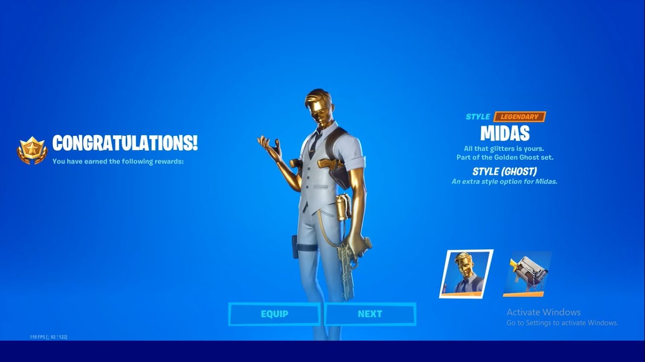 Deliver (2) Legendary weapons to Ghost Dropboxes! How to unlock Ghost Midas in Fortnite