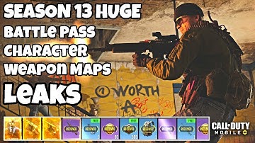 SEASON 13 HUGE Battle Pass Character Weapon Maps Leaks CODM | Cod Mobile S13 Leaks | CODM S13 Leaks