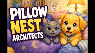 Luna & Cosmo and the Pillow Nest Architects | Bedtime Story for Kids