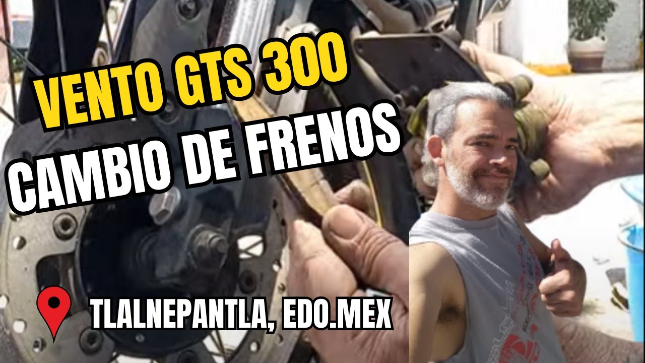ASI CAMBIAS TUS BALATAS DE LA GTS300 DE VENTO | Continuo llevándote contenido para que la cuides
