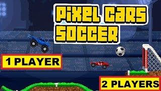 1 2 Players Pixel Cars Soccer 2d Android Gameplay screenshot 2