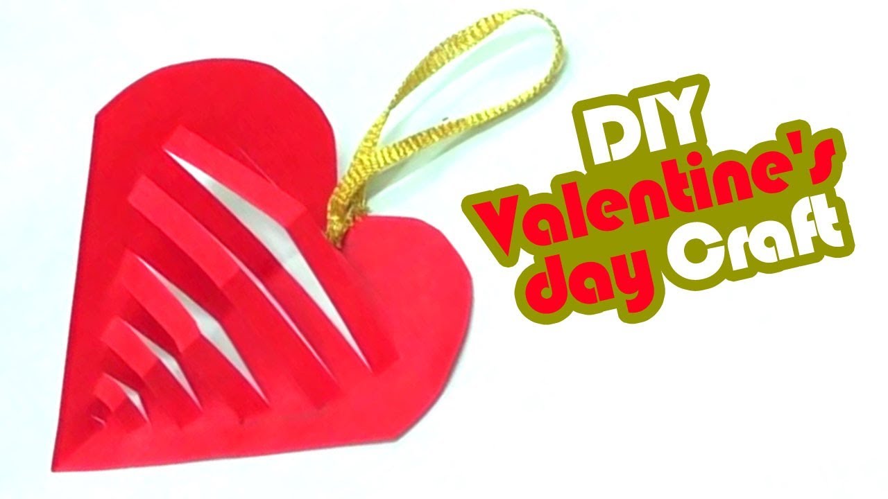 DIY Heart Wall Hanging Paper Craft/Valentine's Day Room Decoration Idea