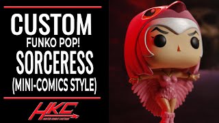 Custom Funko Pop PINK SORCERESS (Mini Comic) vinyl action figure by Hunter Knight Customs
