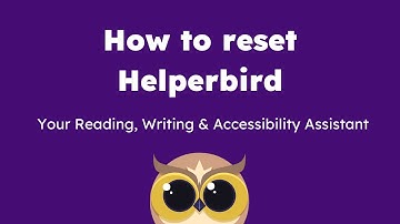 How To Reset Settings In Helperbird