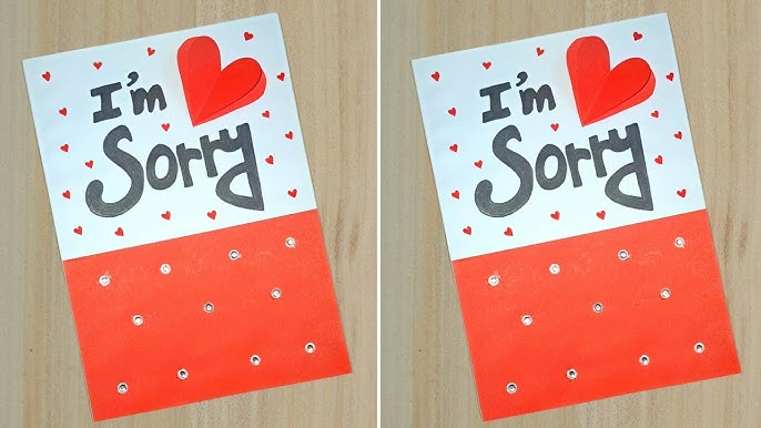 Handmade Sorry Cards For Love