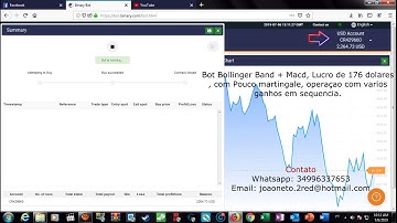 Bot Bollinger Band + MACD 176 dolares lucro, Conta real.