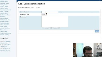 Making Course Recommendations in PowerTeacher