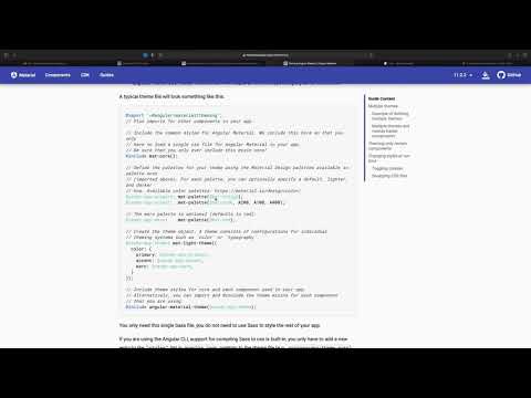 Fullstack2021 | p49 | Angular Material | Using colors from your theme in your own selectors