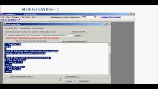 07 Performing Math Operation On Las Files - Part
