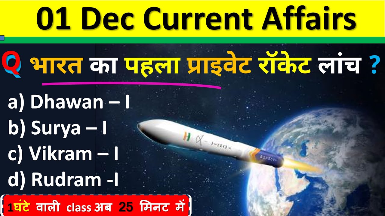 1 December Current Affairs 2025 Daily Current Affairs Current Affair ...