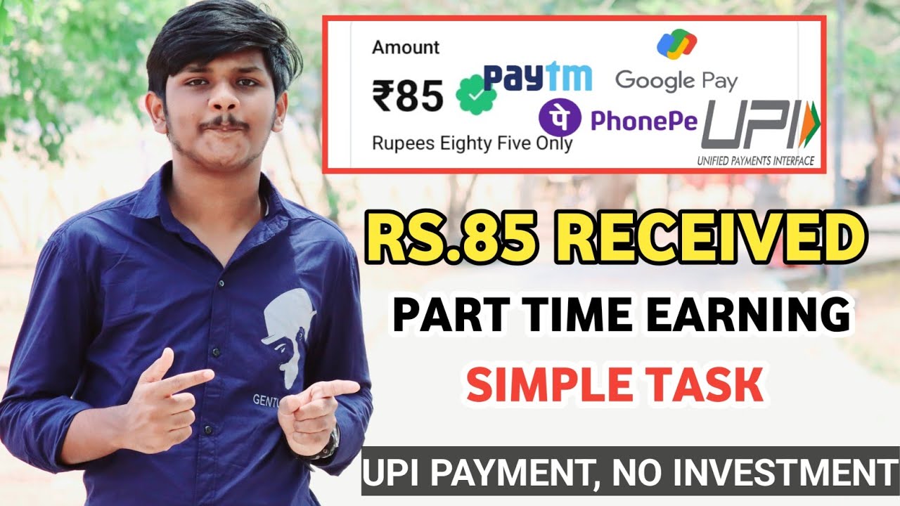 RS.85 കിട്ടിയ Part Time Earning App🔥| Simple Task ചെയ്ത് Cash Upi കിട്ടും🤌| NO Investment Free Cash