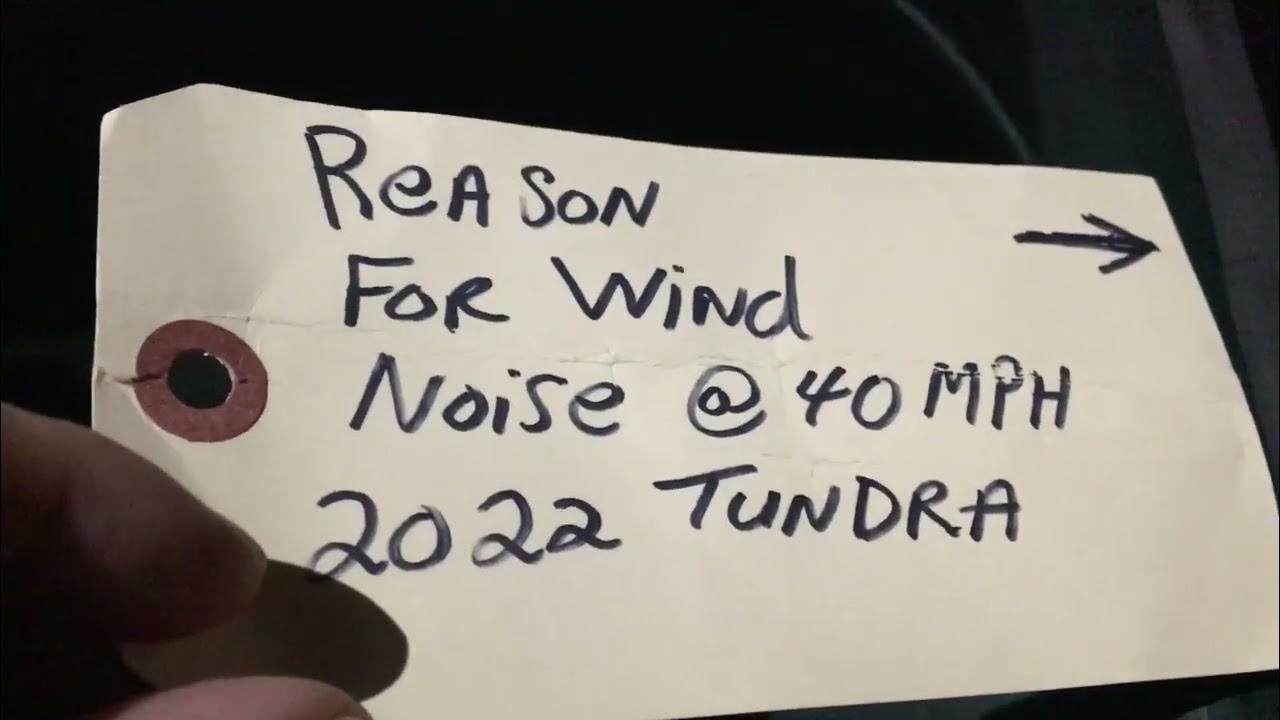 2022 Toyota Tundra Minor Wind Noise YouTube
