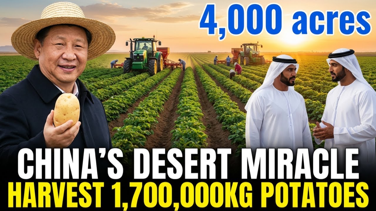 China Turns Desert Into Farmland: 1.7 Million Kg Potato Harvest Shocks Agricultural World