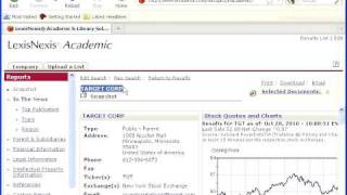 LexisNexis Academic Business Searching