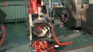 Semi automatic net clipping machine system for  the potato, garlic, onion, lemon orange etc