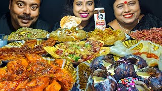 STREET FOOD EATING CHALLENGE - FUCHKA (Golgappa), MOMO, CHAAT | FOOD EATING VIDEOS | BIGBITES