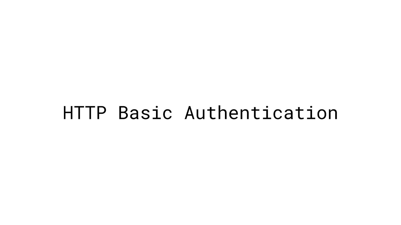 Basic Authentication with HTTP | Example with Express.js - YouTube