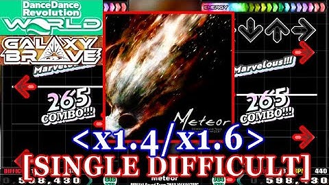 [x1.4/x1.6] 【DDR WORLD】 Meteor / BEMANI Sound Team "MAX MAXIMIZER" [SINGLE DIFFICULT] 譜面確認+Clap