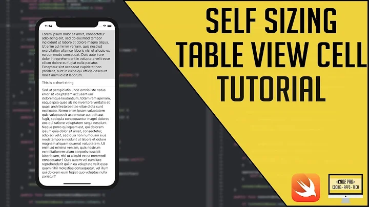 Self Sizing Table View Cells