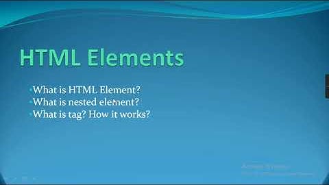 HTML Elements | Nested Elements | By Technical Vinayak in Hindi