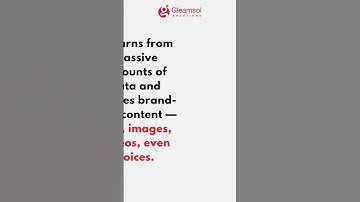 What Is Generative AI? | The Future of Creativity Explained in 30 Seconds! #generativeai #gleamsol