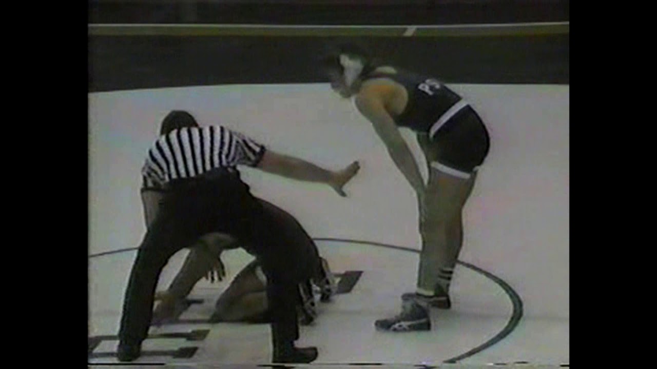 lehigh wrestling 1987 chad watkins of lehigh vs sean finkbeiner of penn
