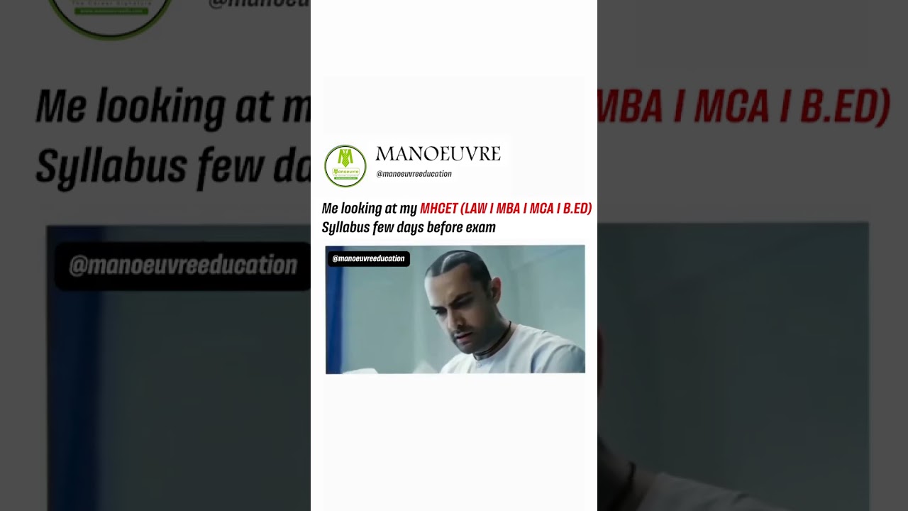 MAH B.EDCET & ELCT 2023 - Aspirants Looking At Syllabus Few Days Before Exam Meme 