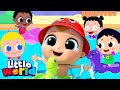 Five Little Babies Go Swimming | Playtime with Friends | Little World Kids Songs