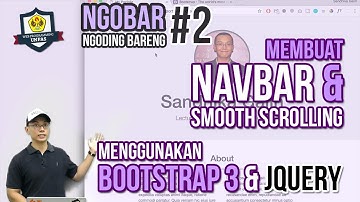 NGOBAR #2 : Membuat NAVBAR & SMOOTH SCROLLING dengan BOOTSTRAP 3 & JQUERY