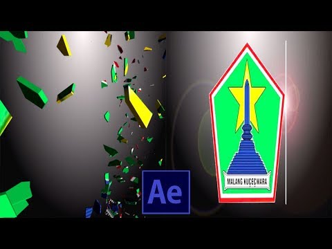 tutorial after effect intro gambar pecah, dengan shatter