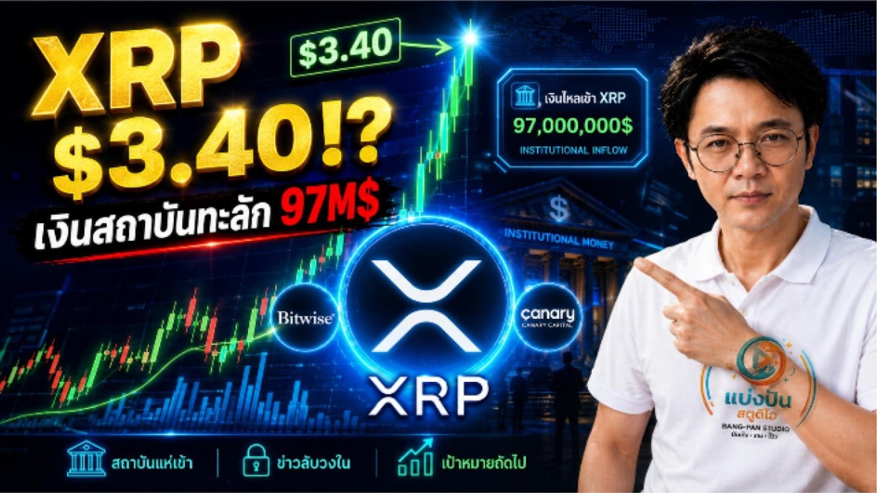 ⁣CEO สถาบันฟันธง! XRP ลุ้นแตะ $3.40? วอลลุ่ม ETF ทะลัก 97 ล้านดอลลาร์!