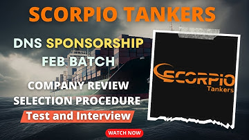 Scorpio Tankers DNS Sponsorship Feb Batch | Company Review | Selection procedure | Test & Interview