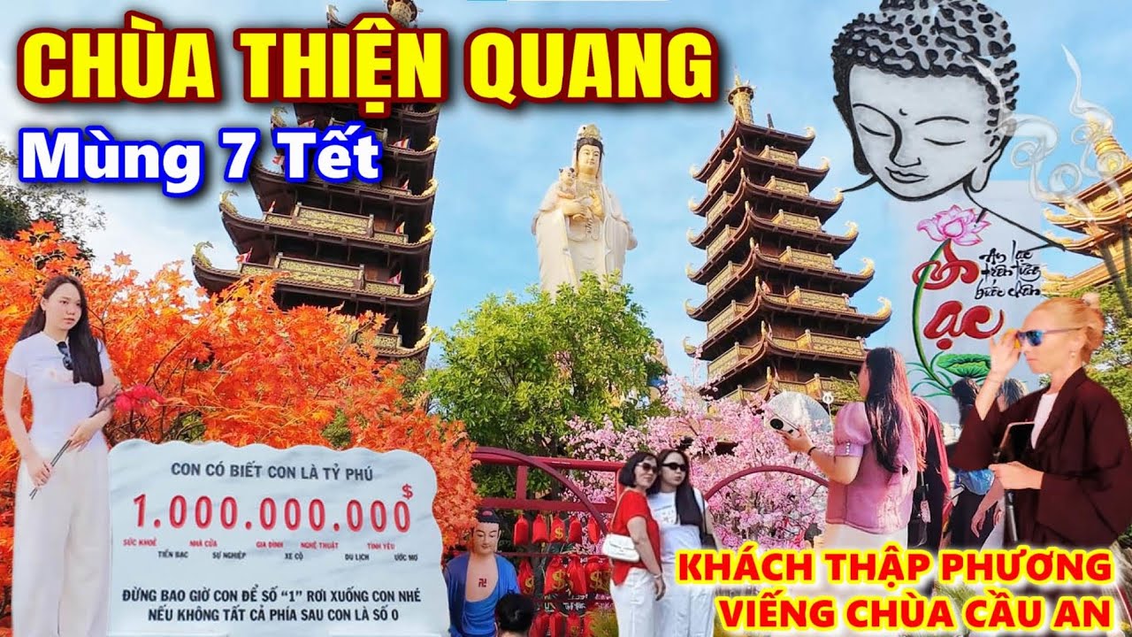 Chùa Thiện Quang Mũi Né Mùng 7 Tết, Khách Thập Phương Viếng Chùa Cầu An