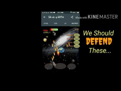 Save Earth Game Created using JAVASCRIPT