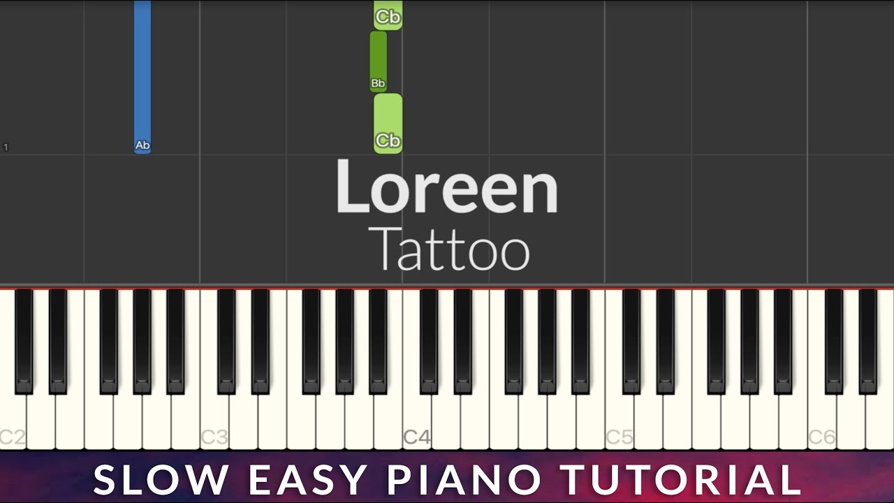 Loreen - Tattoo (Eurovision 2023 WINNER) SLOW EASY Piano Tutorial + Lyrics