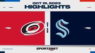 NHL Highlights | Hurricanes vs. Kraken - October 19, 2023