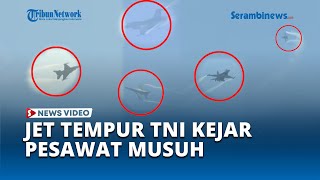Aksi Jet Tempur TNI Kejar Pesawat Musuh di HUT TNI ke 80