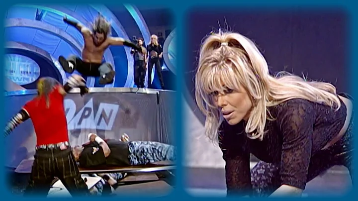 The Hardy Boyz put The Dudley Boyz through a table...