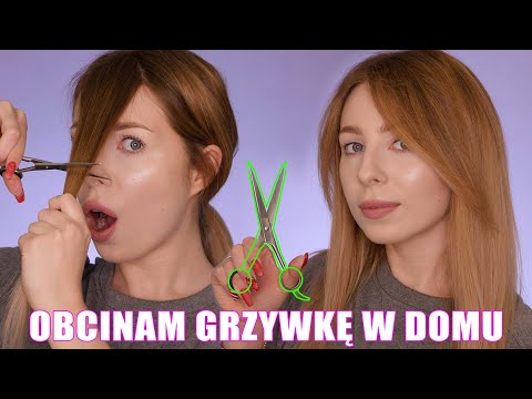 JAK OBCIĄĆ GRZYWKĘ W DOMU? ✂️ OBCINAM WŁOSY WEDŁUG TUTORIALU ✂️ Curtain Bangs jak zrobić?