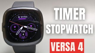 Fitbit Versa 4 Timers & Stopwatch - How to Use / Setup & Set Presets screenshot 3