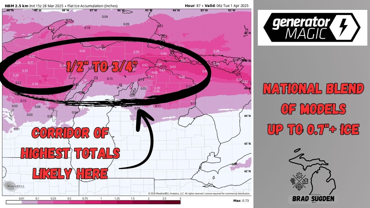 Michigan Ice Storm Update March 28th, 2025 - YouTube