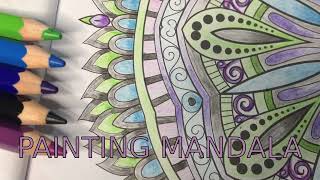 AZ KALEMLE MANDALA BOYAMA I MANDALA PAINTING WITH LITTLE PENS