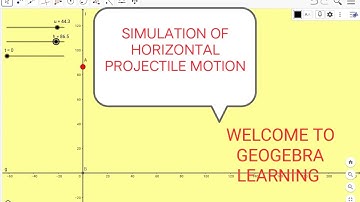SIMULATION OF HORIZONTAL PROJECTILE MOTION @geogebralearning