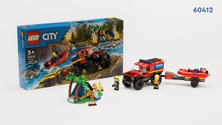 LEGO City Пожарный внедорожник со спасательной лодкой 60412