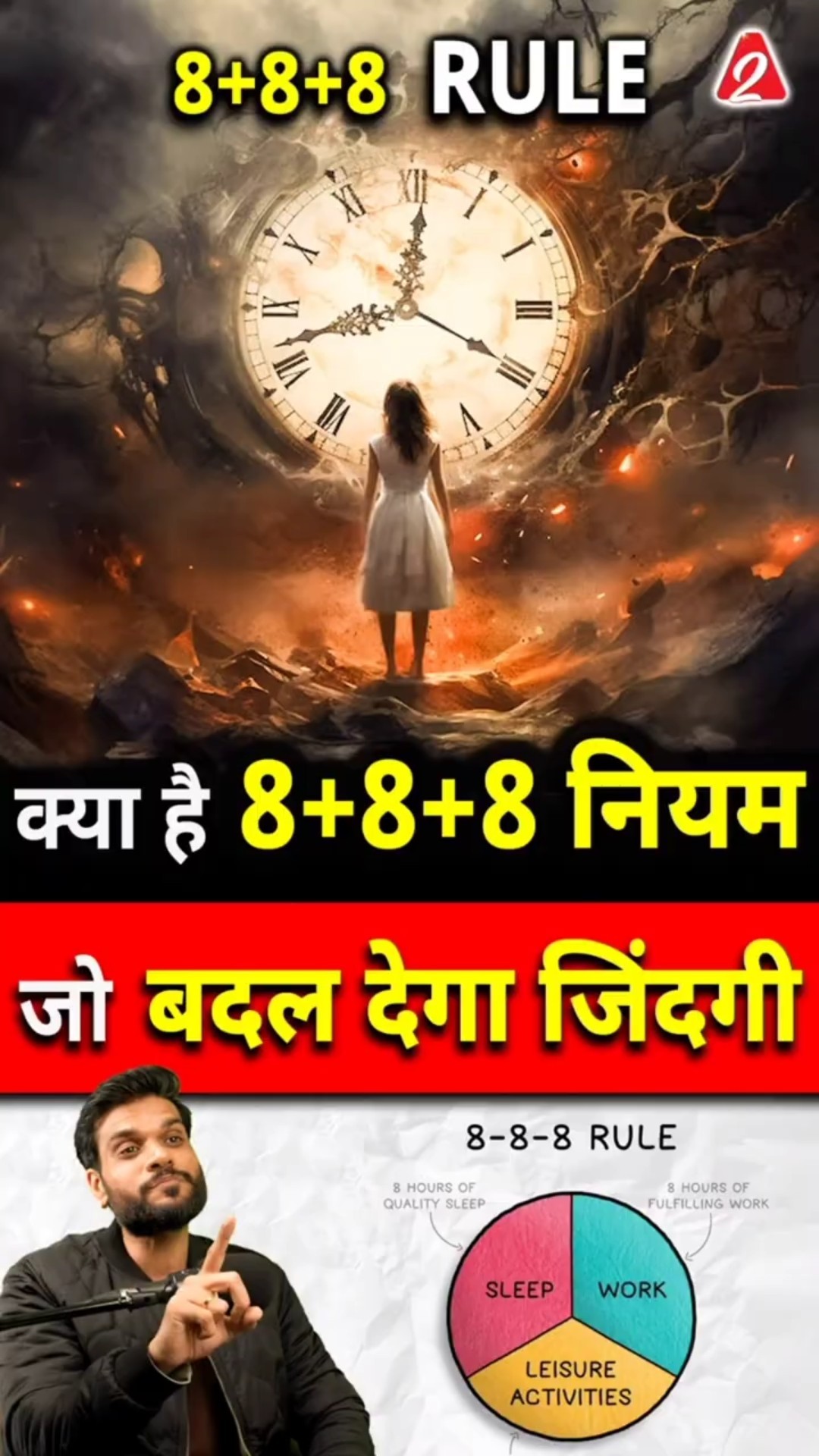 क्या है 8+8+8 नियम जो बदल देगा जिंदगी ! #shorts #youtubeshorts by Dr. #arvindarora