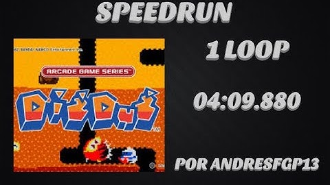 Dig Dug (namco) 1 Loop Speedrun Former World Record in 04:09.880 by andresfgp13