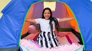 شفا تحدي 24 ساعة في الخيمة ! 24 Hours Overnight Tent Challenge