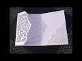 beautiful , budget, lacy pocket fold invitation wallet